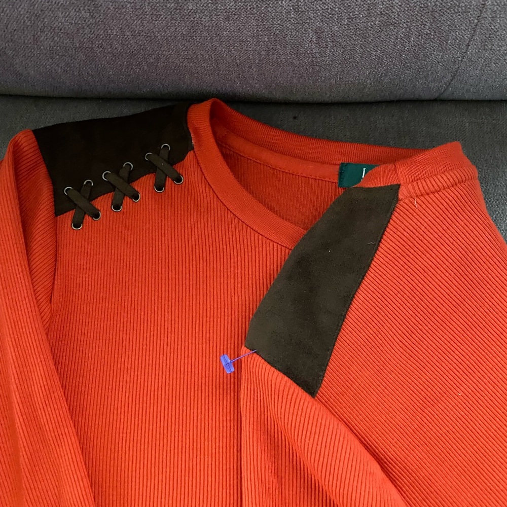 Ralph Lauren Suede Shoulder Patch Pullover - image 3